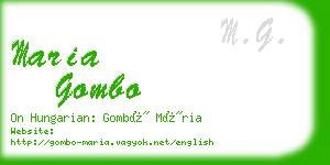 maria gombo business card
